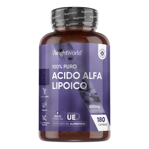 WeightWorld Alpha Lipoic Acid (ALA) 650mg 180 Capsules