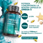Le capsule softgel Omega 3 Olio di pesce WeightWorld sono ricche di EPA & DHA